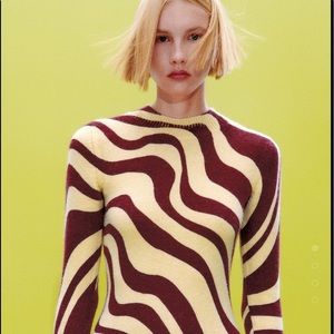 NWT Zara Jacquard Knit Dress